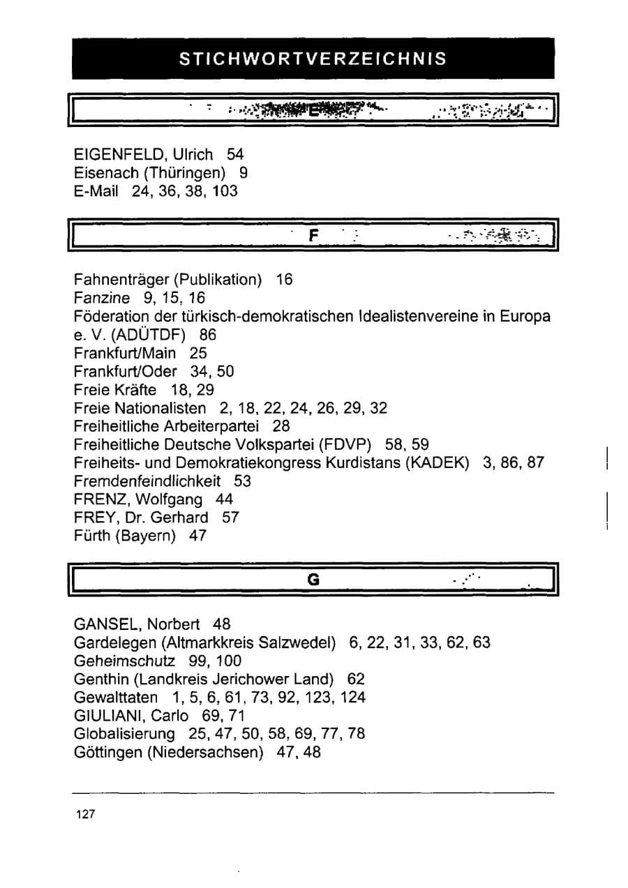 Seite 141 des Verfassungsschutzbericht 2002 Sachsen-Anhalt