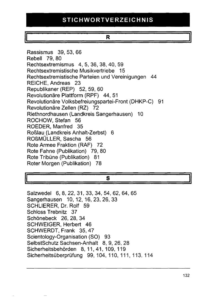 Seite 146 des Verfassungsschutzbericht 2002 Sachsen-Anhalt
