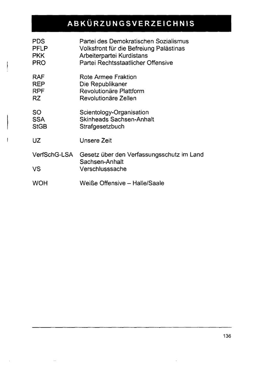 Seite 150 des Verfassungsschutzbericht 2002 Sachsen-Anhalt