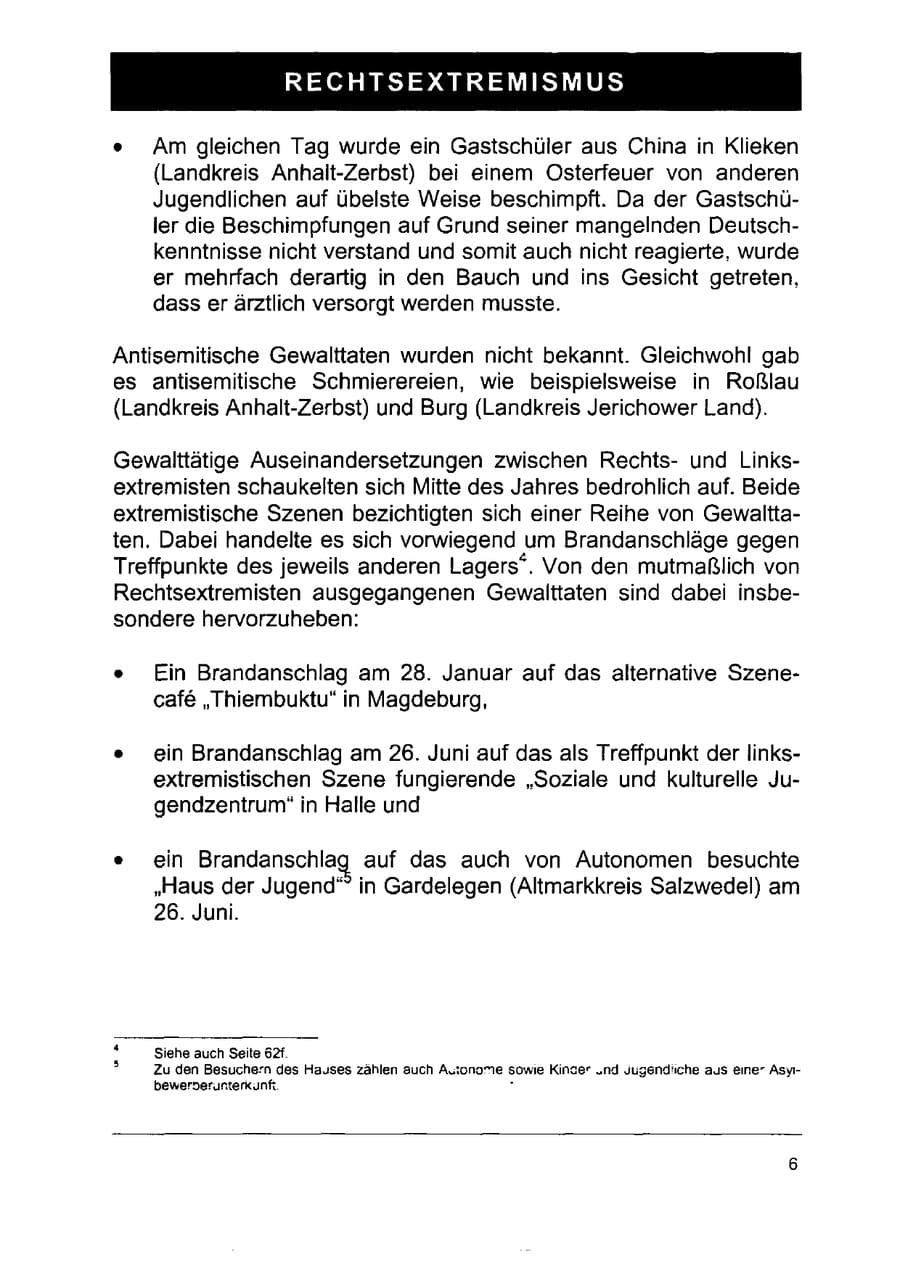 Seite 20 des Verfassungsschutzbericht 2002 Sachsen-Anhalt