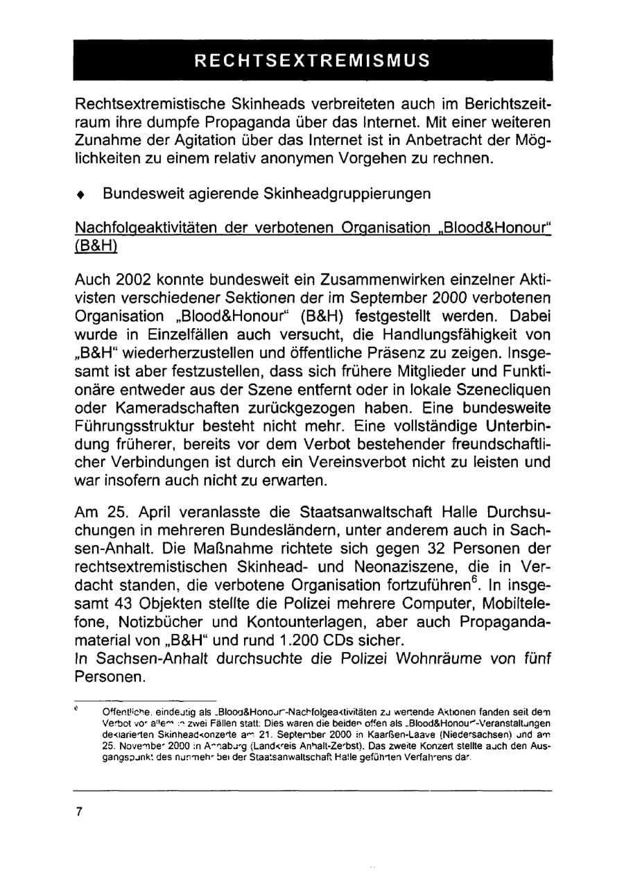 Seite 21 des Verfassungsschutzbericht 2002 Sachsen-Anhalt