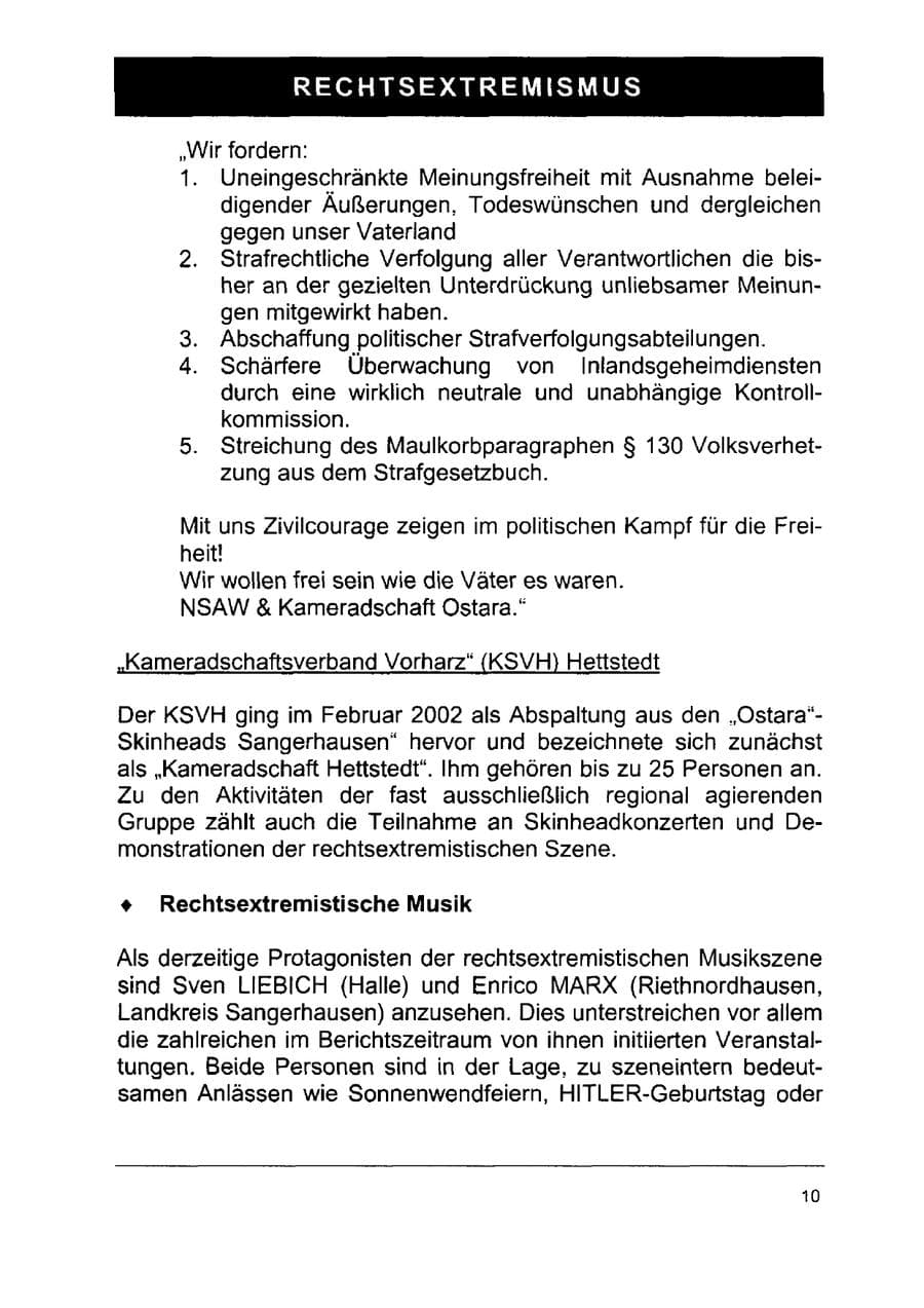 Seite 24 des Verfassungsschutzbericht 2002 Sachsen-Anhalt