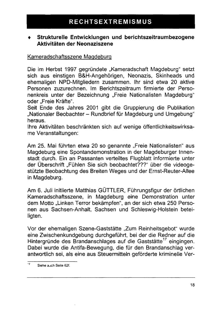 Seite 32 des Verfassungsschutzbericht 2002 Sachsen-Anhalt