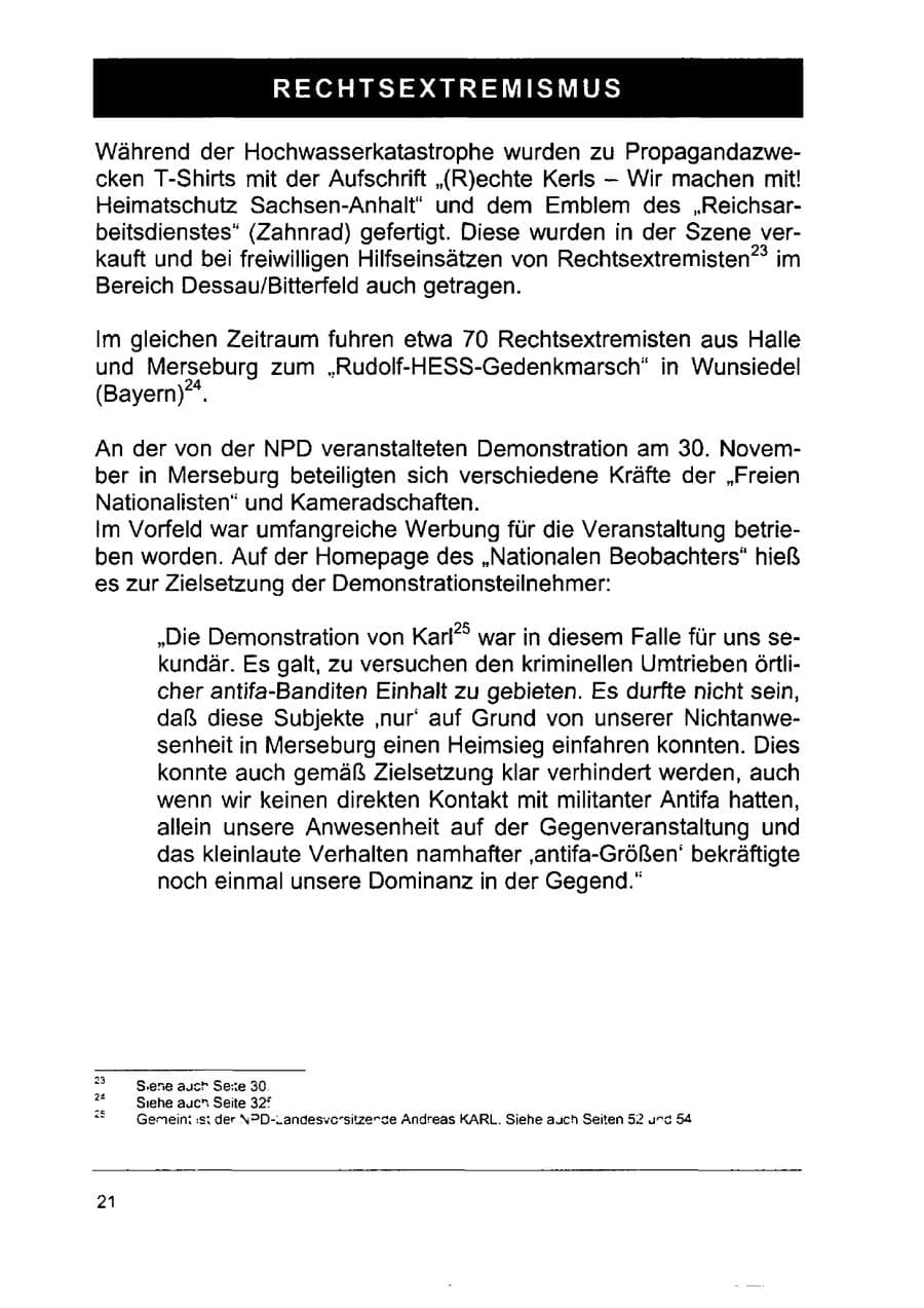 Seite 35 des Verfassungsschutzbericht 2002 Sachsen-Anhalt