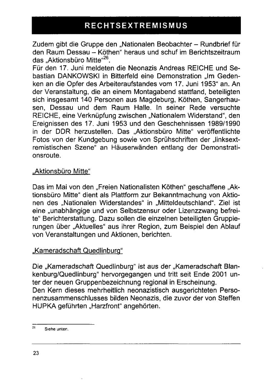 Seite 37 des Verfassungsschutzbericht 2002 Sachsen-Anhalt