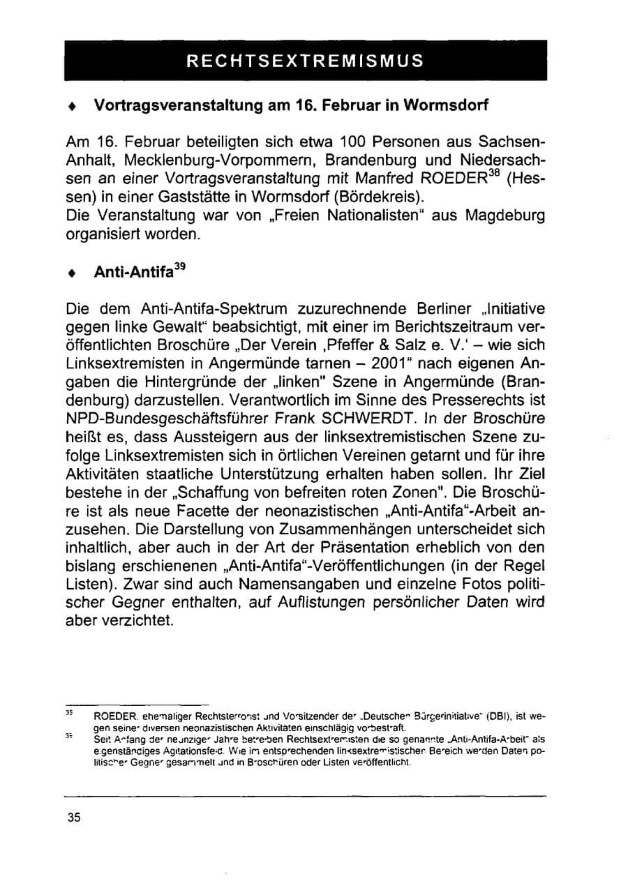 Seite 49 des Verfassungsschutzbericht 2002 Sachsen-Anhalt