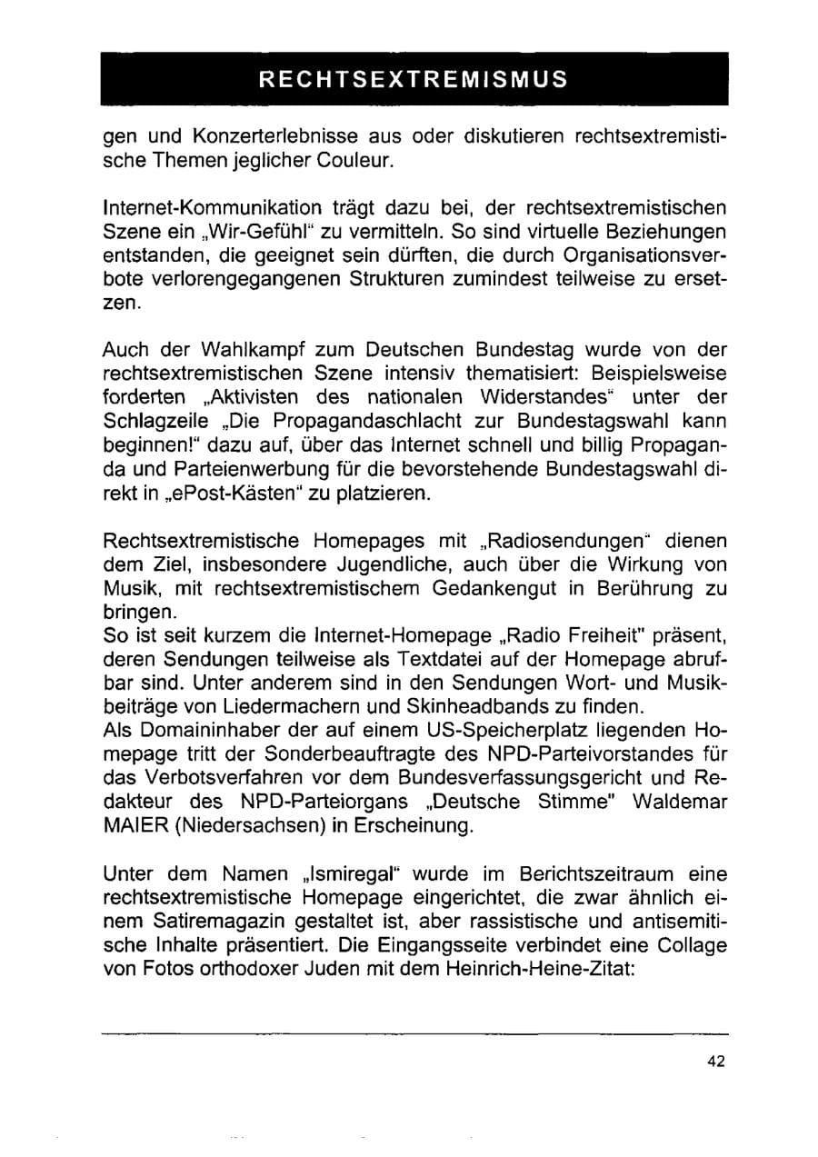 Seite 56 des Verfassungsschutzbericht 2002 Sachsen-Anhalt