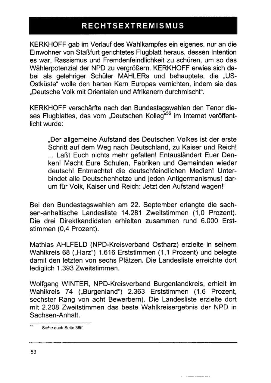 Seite 67 des Verfassungsschutzbericht 2002 Sachsen-Anhalt