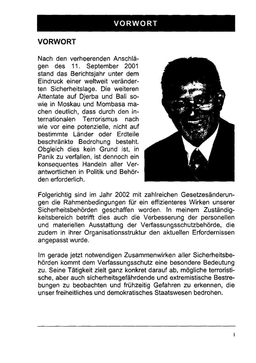 Seite 8 des Verfassungsschutzbericht 2002 Sachsen-Anhalt