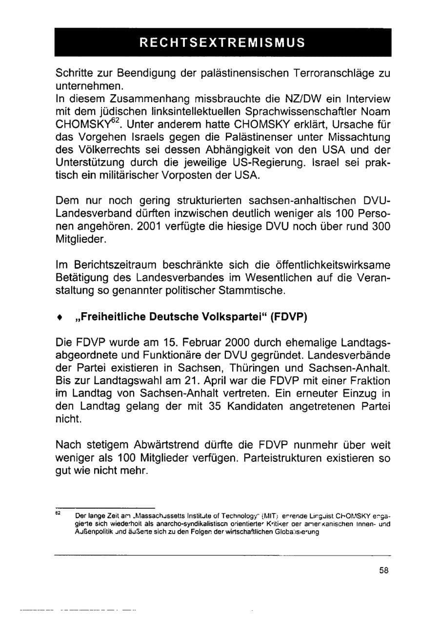 Seite 72 des Verfassungsschutzbericht 2002 Sachsen-Anhalt