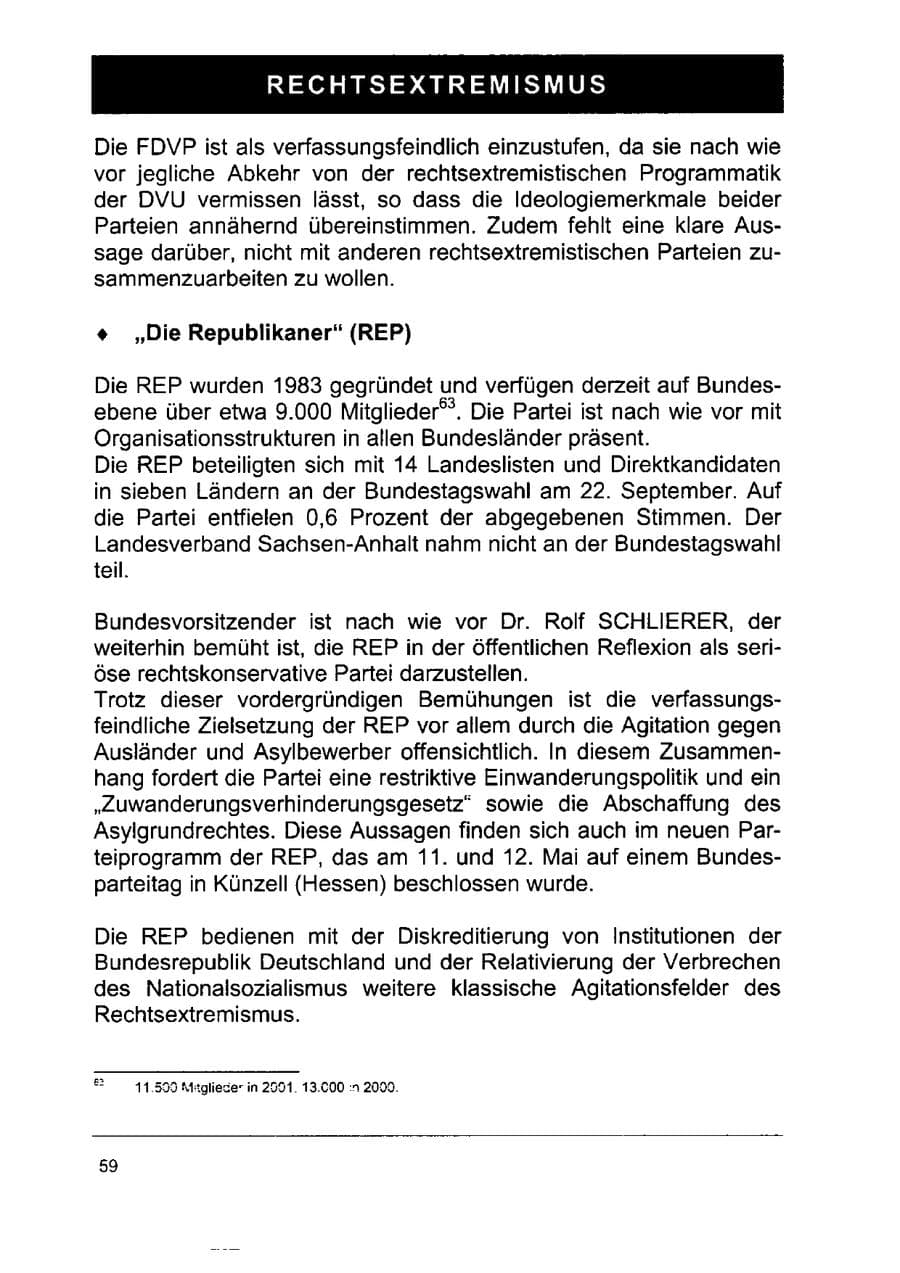 Seite 73 des Verfassungsschutzbericht 2002 Sachsen-Anhalt