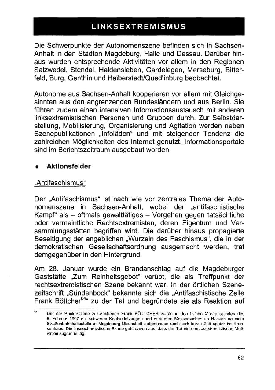 Seite 76 des Verfassungsschutzbericht 2002 Sachsen-Anhalt