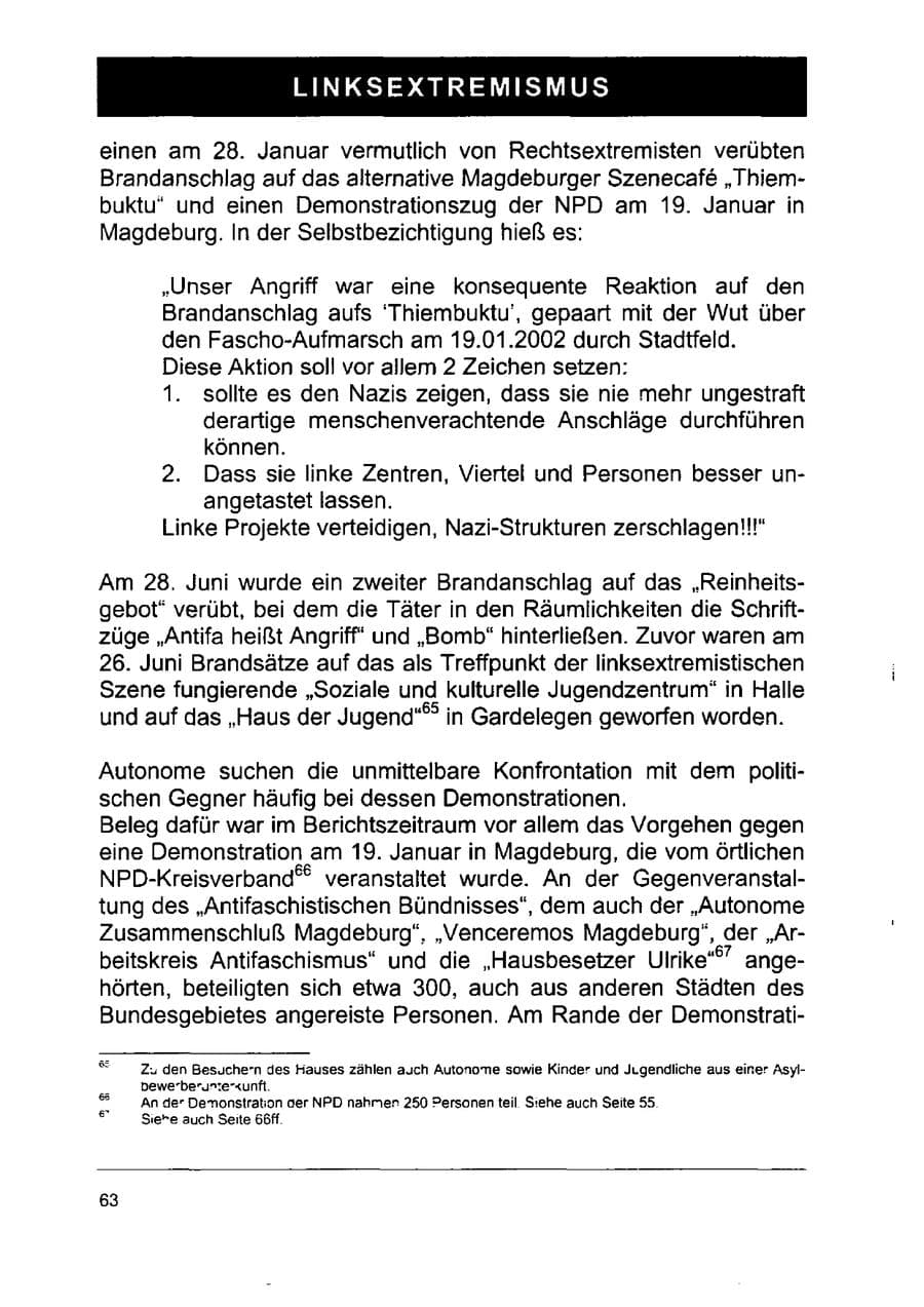 Seite 77 des Verfassungsschutzbericht 2002 Sachsen-Anhalt