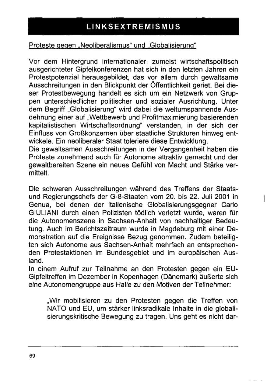 Seite 83 des Verfassungsschutzbericht 2002 Sachsen-Anhalt