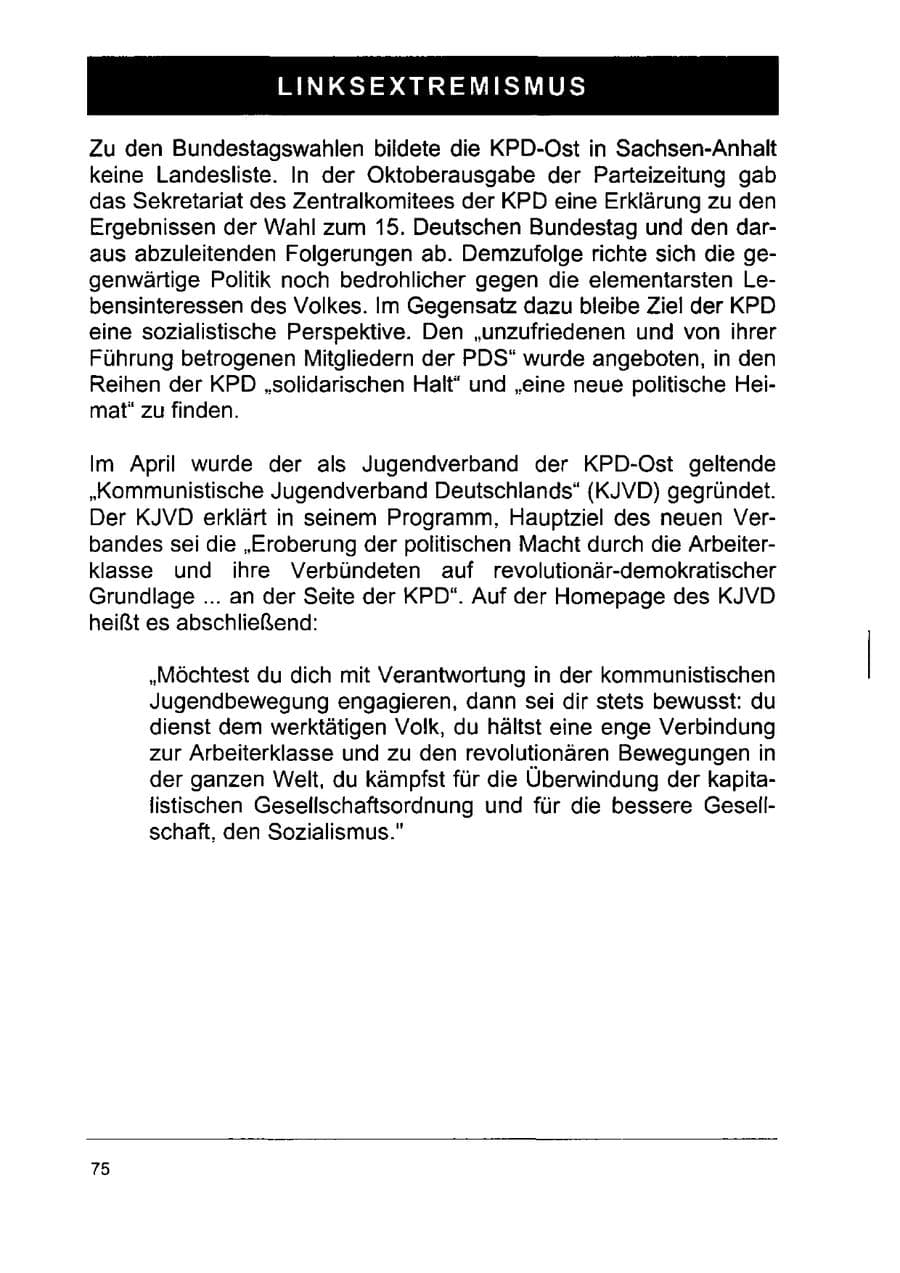 Seite 89 des Verfassungsschutzbericht 2002 Sachsen-Anhalt