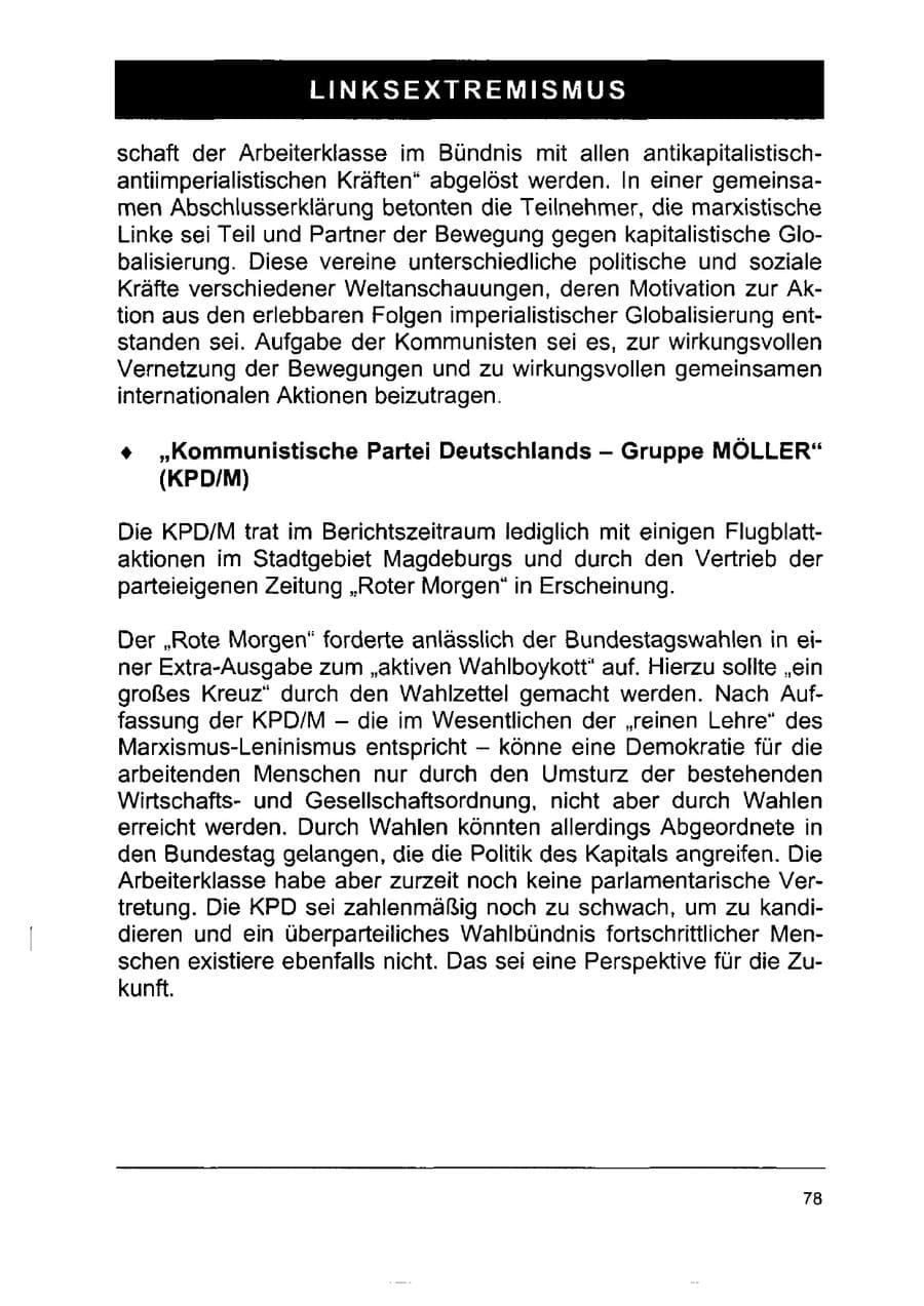 Seite 92 des Verfassungsschutzbericht 2002 Sachsen-Anhalt