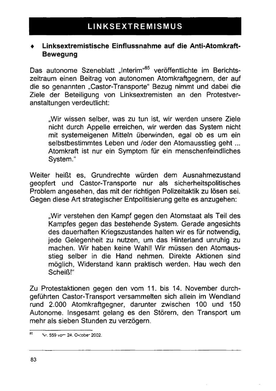 Seite 97 des Verfassungsschutzbericht 2002 Sachsen-Anhalt
