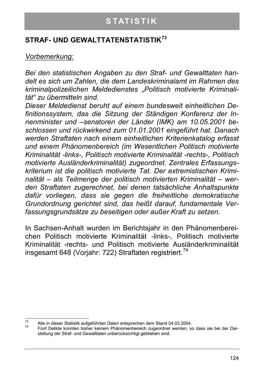 Seite 133 des Verfassungsschutzbericht 2003 Sachsen-Anhalt