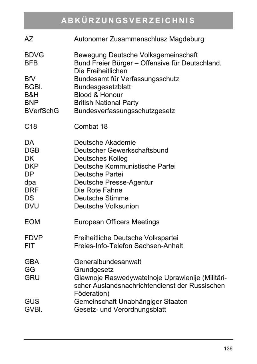 Seite 145 des Verfassungsschutzbericht 2003 Sachsen-Anhalt