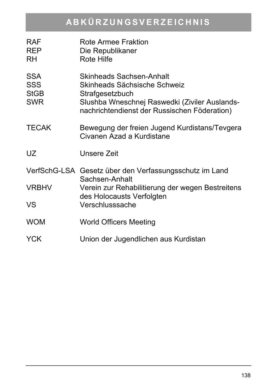 Seite 147 des Verfassungsschutzbericht 2003 Sachsen-Anhalt