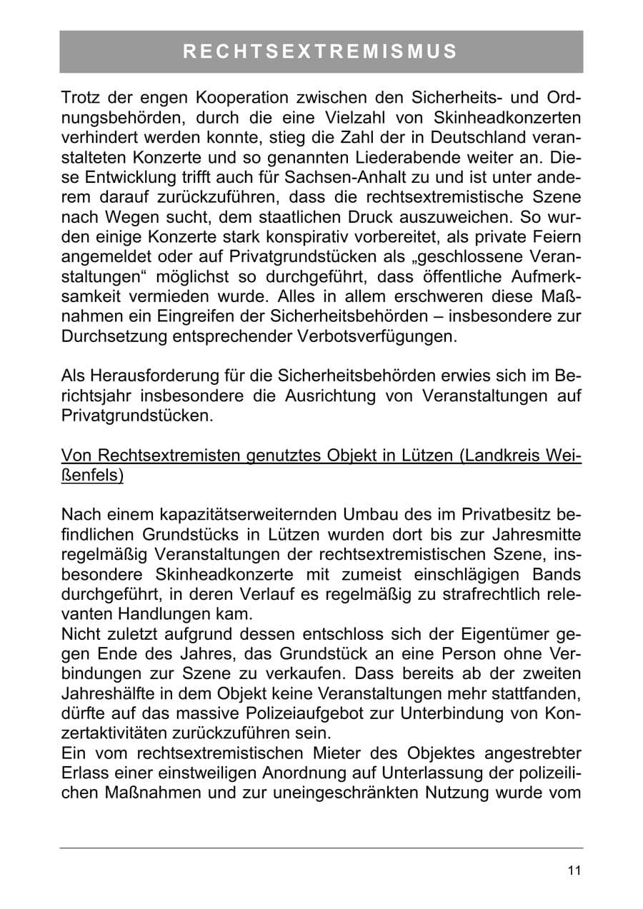 Seite 20 des Verfassungsschutzbericht 2003 Sachsen-Anhalt