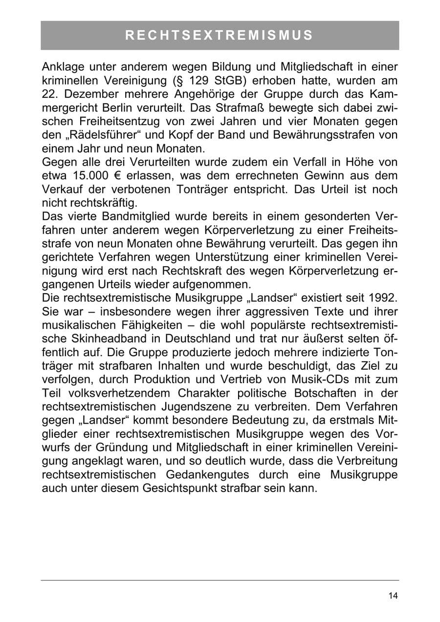 Seite 23 des Verfassungsschutzbericht 2003 Sachsen-Anhalt