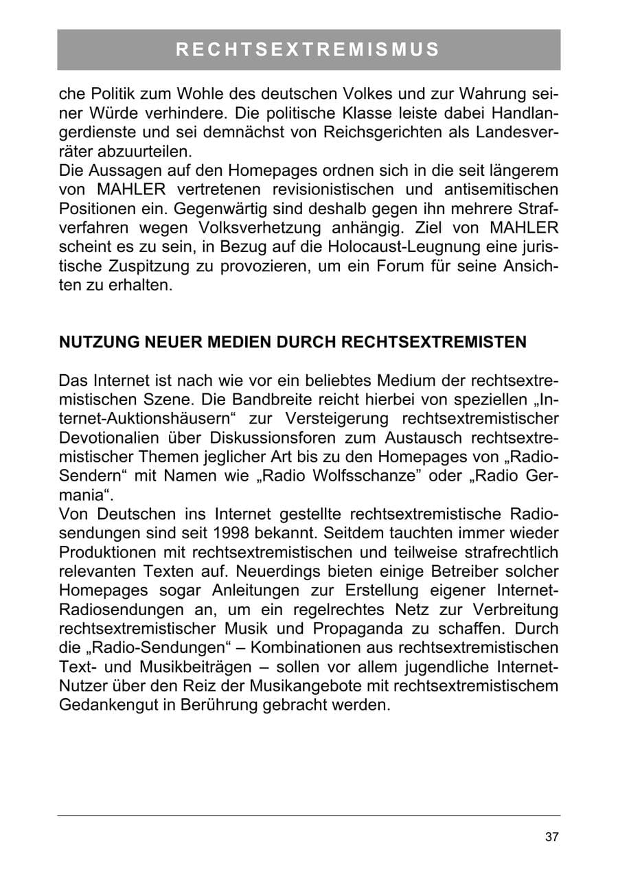 Seite 46 des Verfassungsschutzbericht 2003 Sachsen-Anhalt