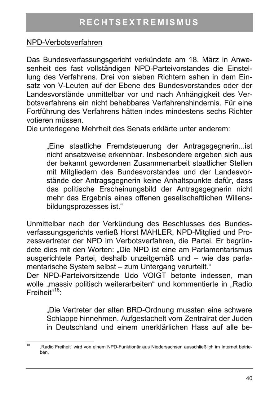 Seite 49 des Verfassungsschutzbericht 2003 Sachsen-Anhalt