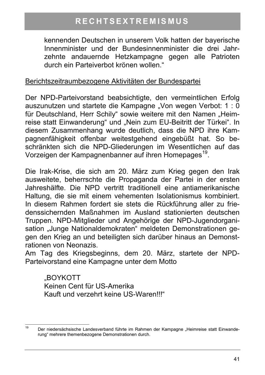Seite 50 des Verfassungsschutzbericht 2003 Sachsen-Anhalt