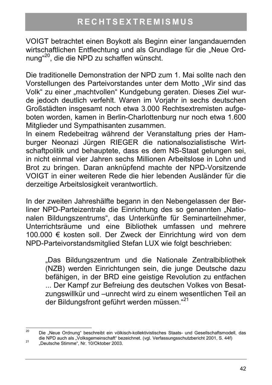Seite 51 des Verfassungsschutzbericht 2003 Sachsen-Anhalt