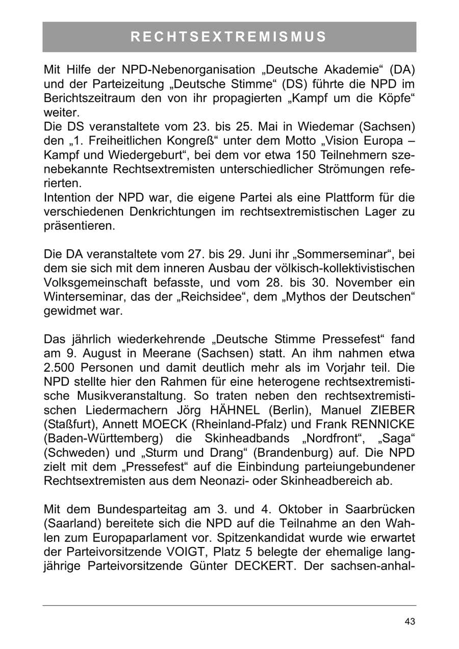 Seite 52 des Verfassungsschutzbericht 2003 Sachsen-Anhalt