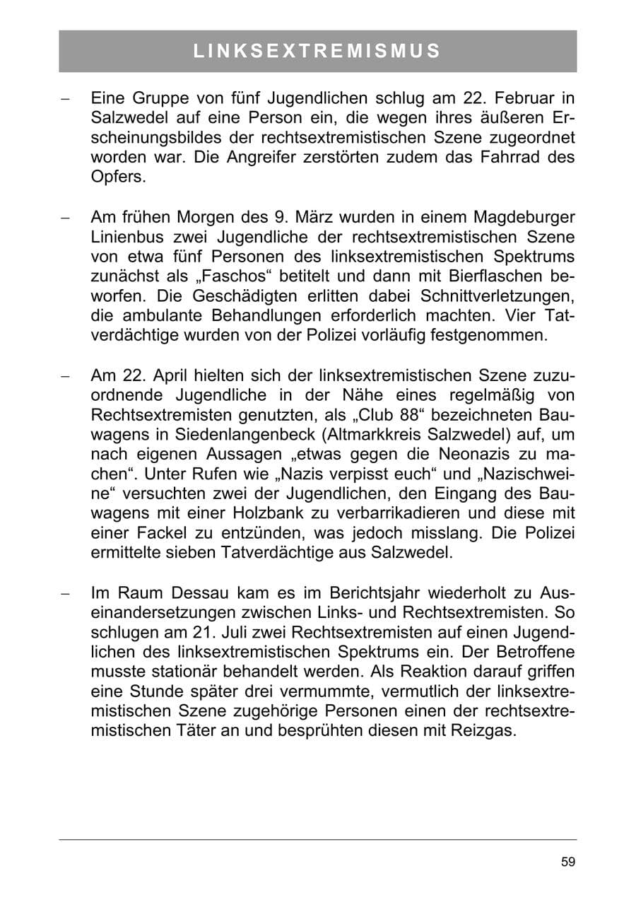 Seite 68 des Verfassungsschutzbericht 2003 Sachsen-Anhalt