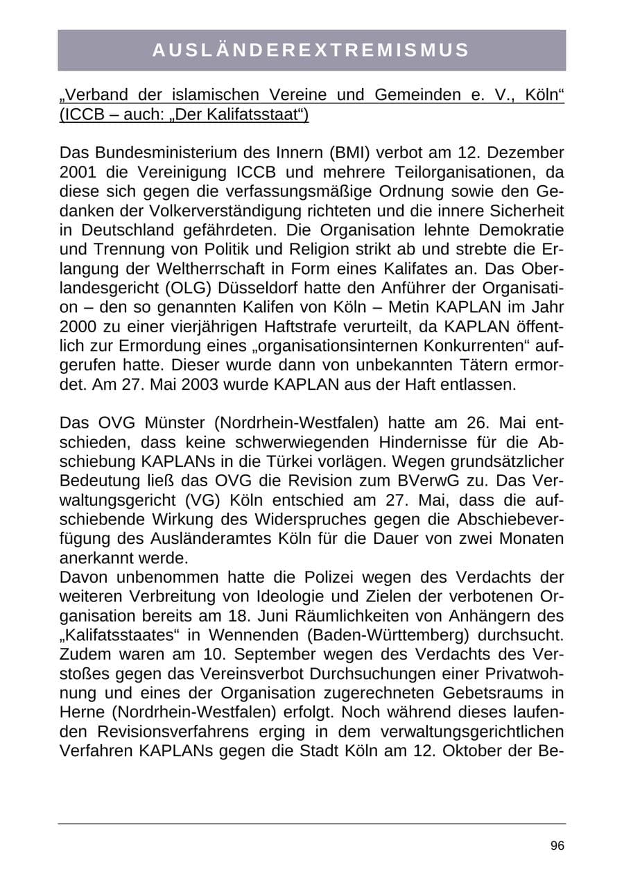 Seite 104 des Verfassungsschutzbericht 2004 Sachsen-Anhalt