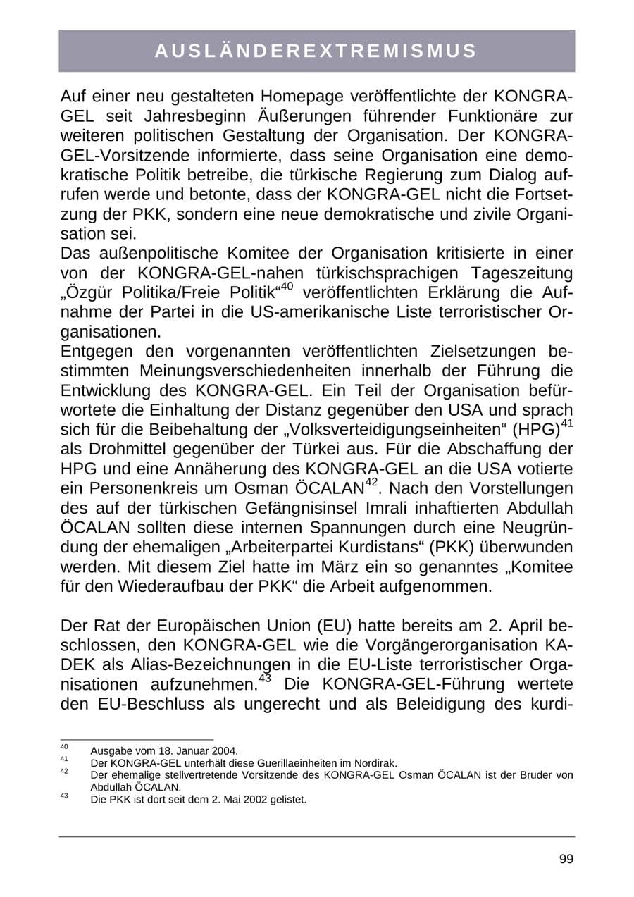 Seite 107 des Verfassungsschutzbericht 2004 Sachsen-Anhalt