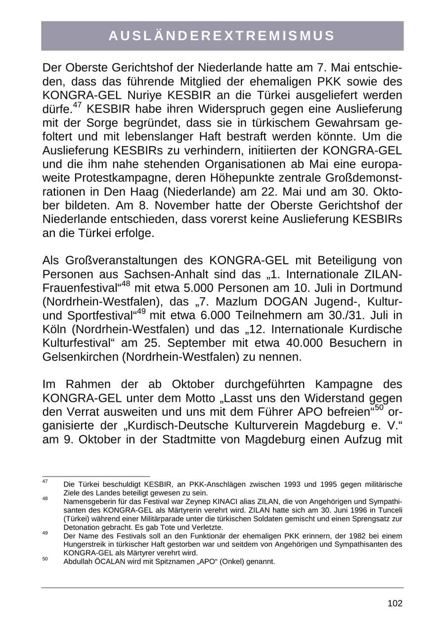 Seite 110 des Verfassungsschutzbericht 2004 Sachsen-Anhalt