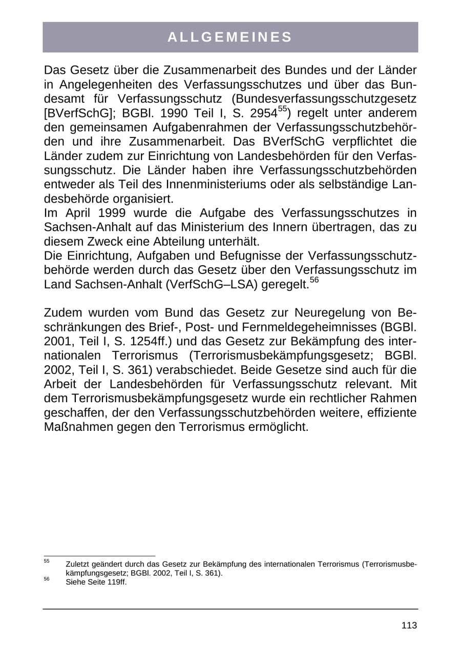 Seite 121 des Verfassungsschutzbericht 2004 Sachsen-Anhalt
