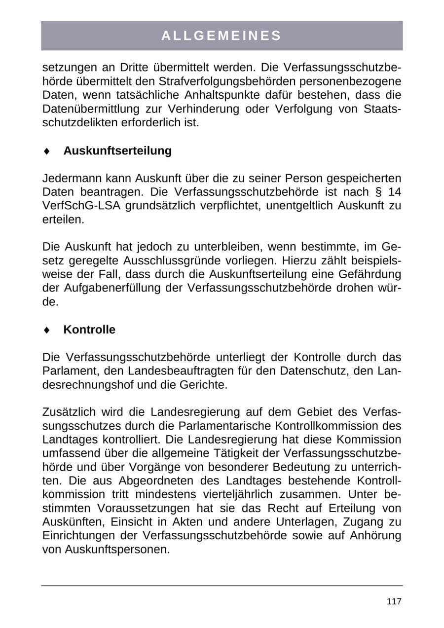 Seite 125 des Verfassungsschutzbericht 2004 Sachsen-Anhalt
