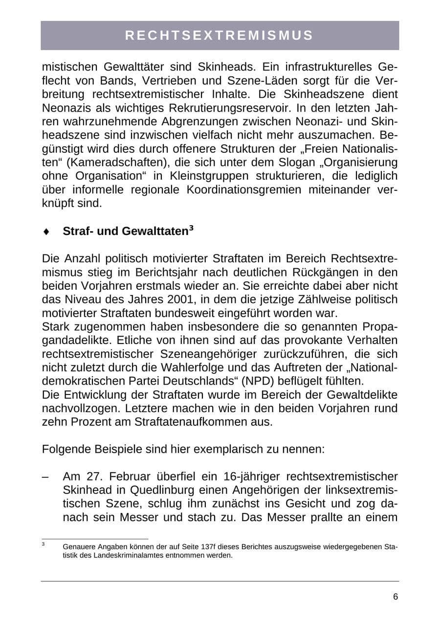Seite 14 des Verfassungsschutzbericht 2004 Sachsen-Anhalt