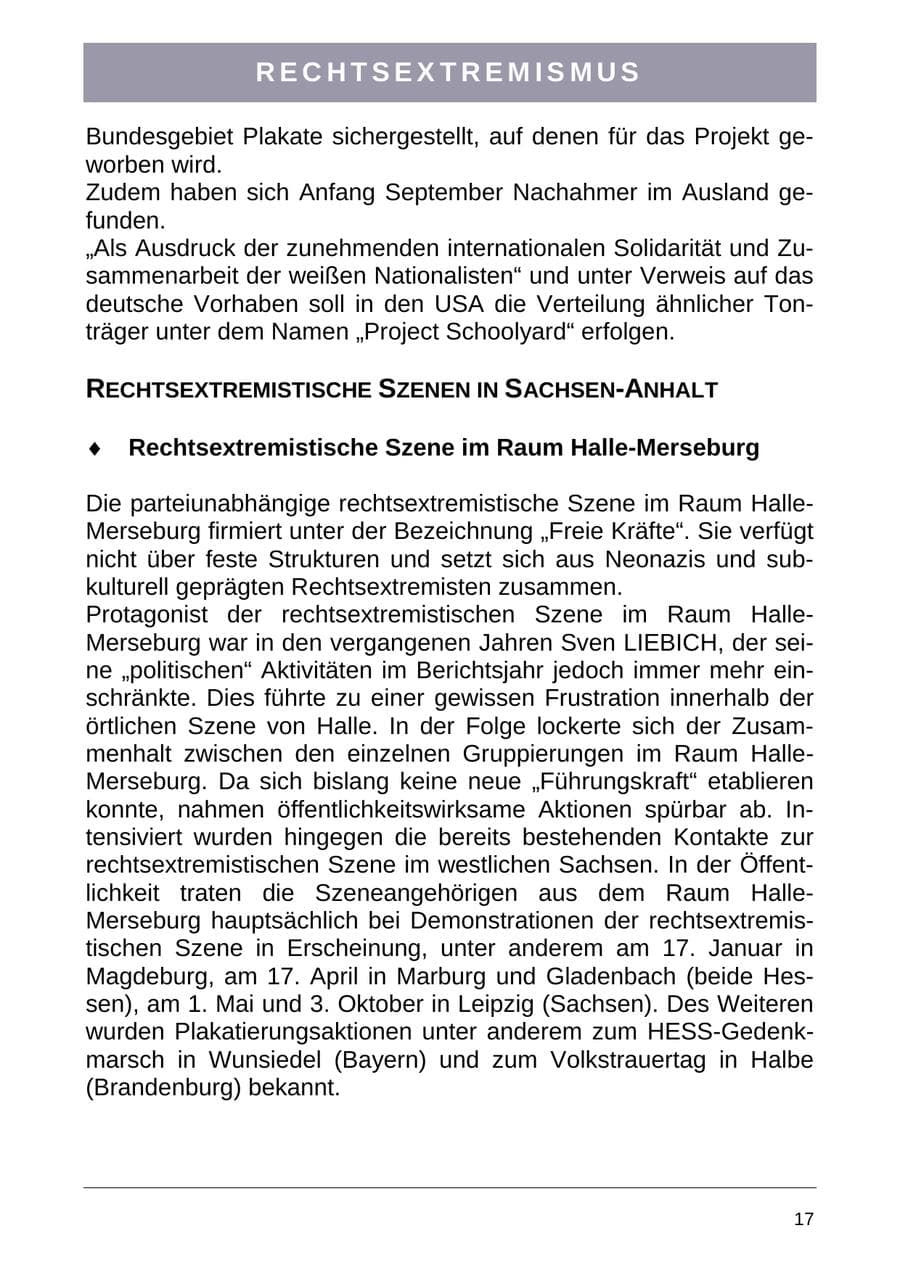 Seite 25 des Verfassungsschutzbericht 2004 Sachsen-Anhalt
