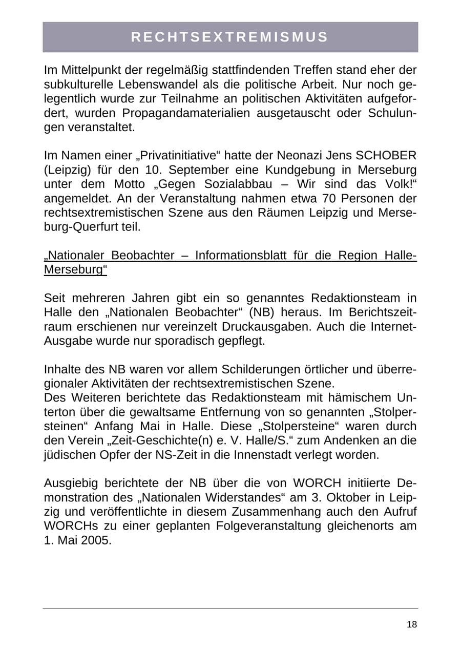 Seite 26 des Verfassungsschutzbericht 2004 Sachsen-Anhalt