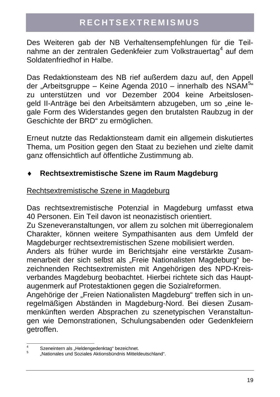 Seite 27 des Verfassungsschutzbericht 2004 Sachsen-Anhalt