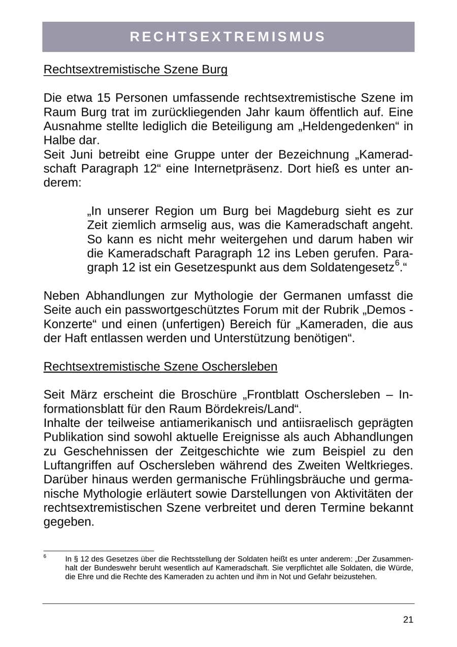 Seite 29 des Verfassungsschutzbericht 2004 Sachsen-Anhalt