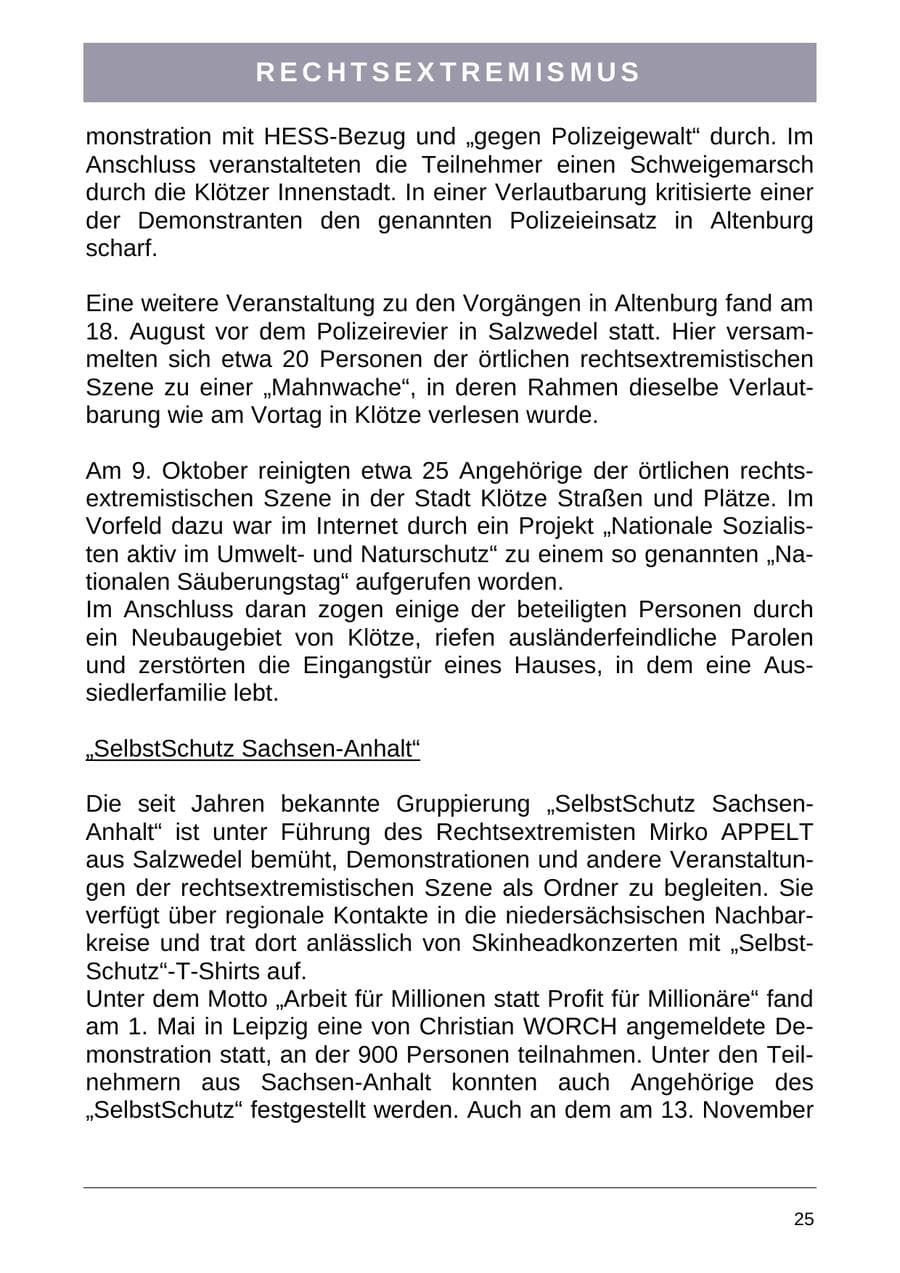 Seite 33 des Verfassungsschutzbericht 2004 Sachsen-Anhalt