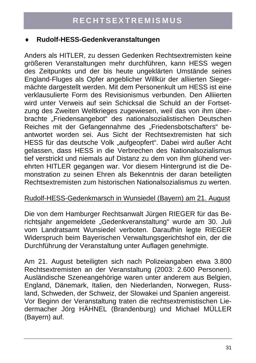 Seite 39 des Verfassungsschutzbericht 2004 Sachsen-Anhalt