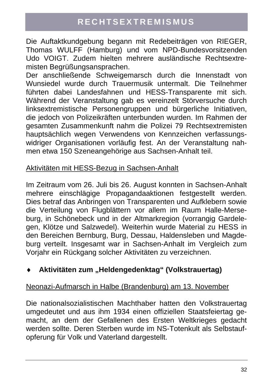 Seite 40 des Verfassungsschutzbericht 2004 Sachsen-Anhalt