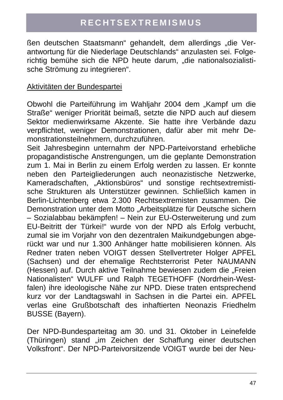 Seite 55 des Verfassungsschutzbericht 2004 Sachsen-Anhalt