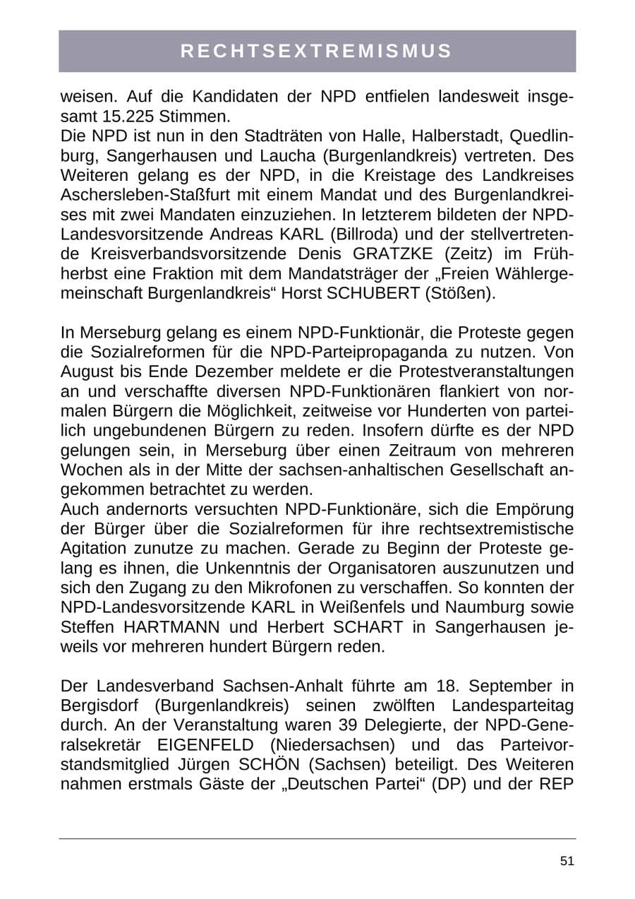 Seite 59 des Verfassungsschutzbericht 2004 Sachsen-Anhalt