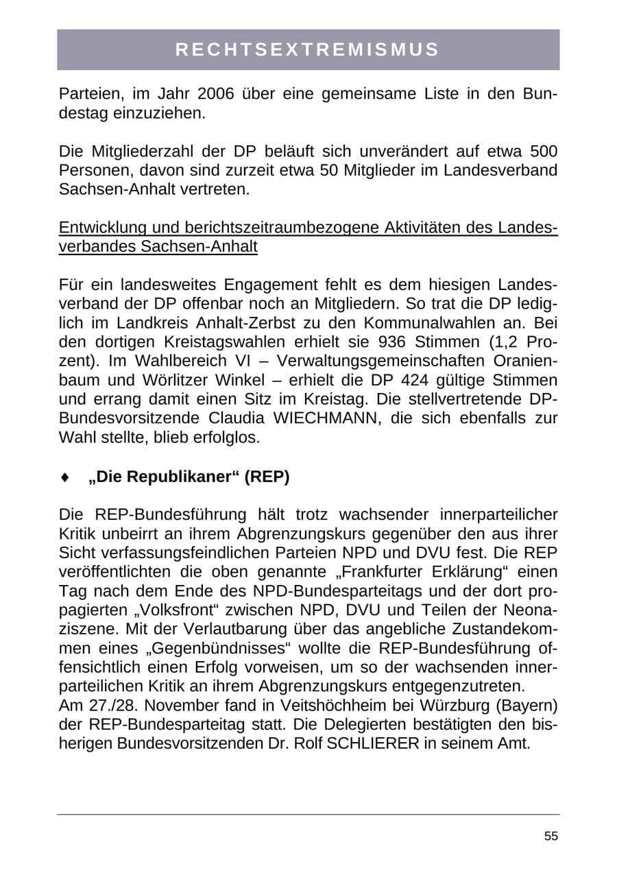 Seite 63 des Verfassungsschutzbericht 2004 Sachsen-Anhalt