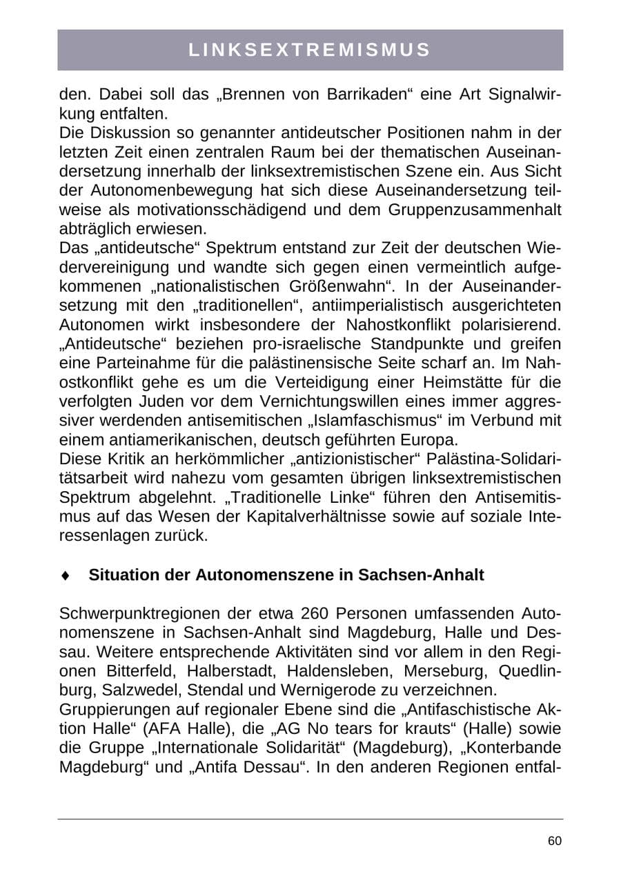 Seite 68 des Verfassungsschutzbericht 2004 Sachsen-Anhalt