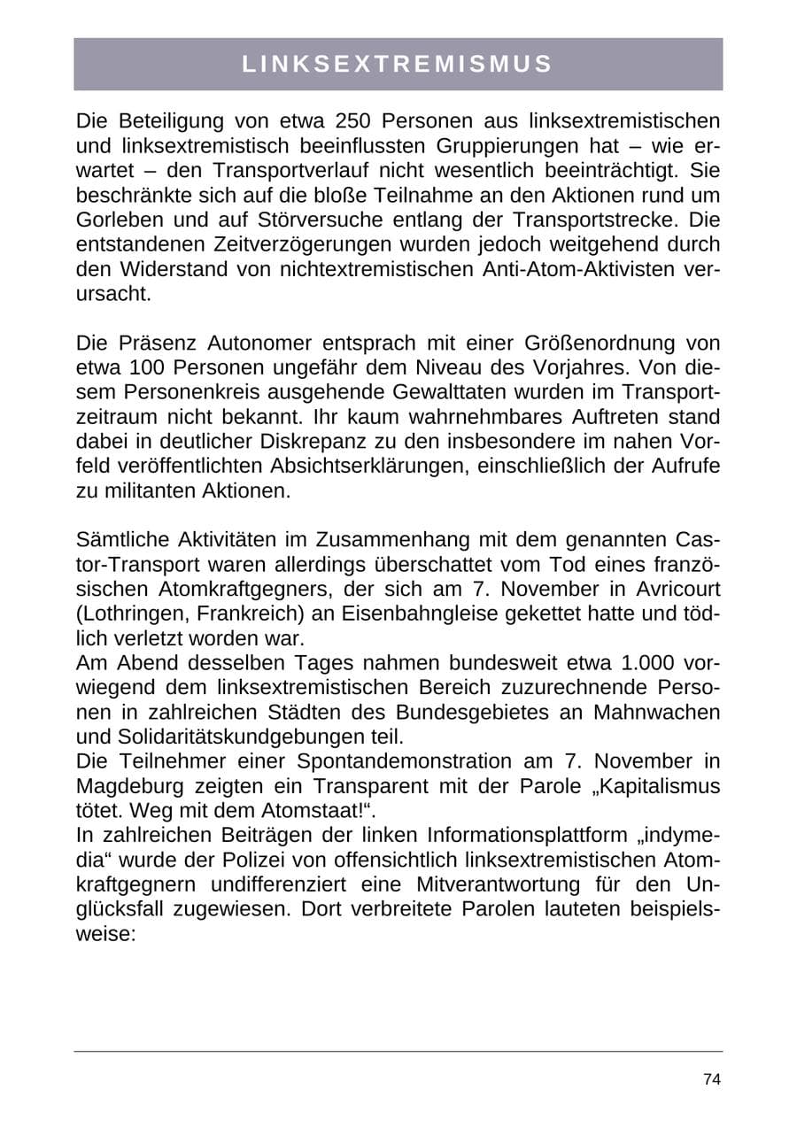 Seite 82 des Verfassungsschutzbericht 2004 Sachsen-Anhalt